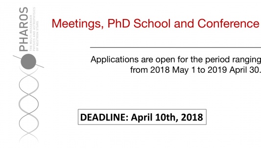 PHAROS Open Call to host Meetings, a PhD School and the Annual Conference