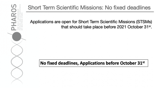 PHAROS Open Call for Short Term Scientific Missions (STSMs) - No deadline